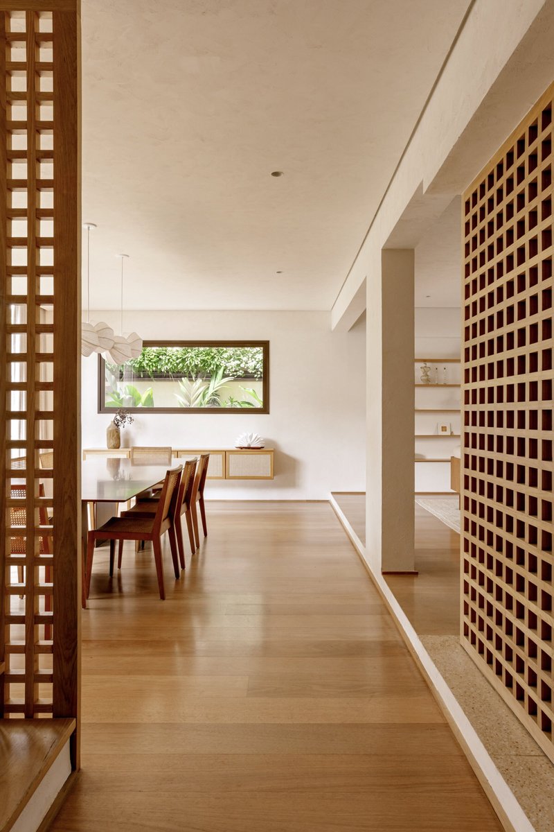 Casa Alto de Pinheiros / Terra Arquitetura - Fotografia de Interiores, Sala de Jantar, Madeira, Iluminação
