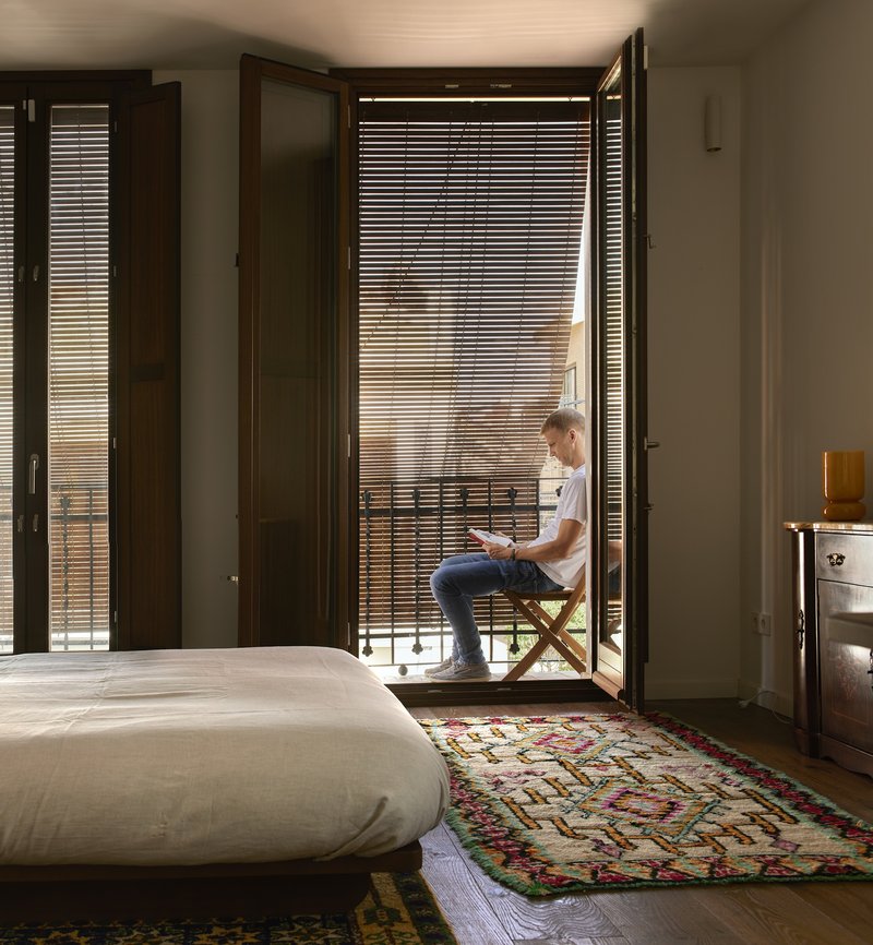 Casa Rocafull / osb arquitectos - Fotografia de Interiores, Dormitório, Madeira, Iluminação, Cadeira